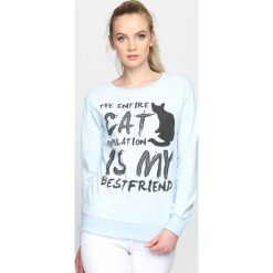 Bluzy damskie: Jasnoniebieska Bluza Entire Cat
