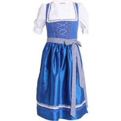 Anna Field Dirndl royal blue. Niebieskie sukienki damskie marki Anna Field, bez wzorów, z bawełny, z koszulowym kołnierzykiem, bez rękawów, koszulowe. Za 419,00 zł.