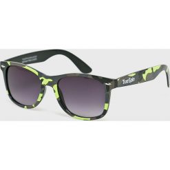 True Spin - Okulary Neo.Camo. Zielone okulary przeciwsłoneczne męskie marki True Spin, z materiału, prostokątne. W wyprzedaży za 29,90 zł.