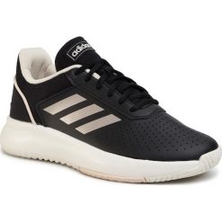Buty adidas - Courtsmash EG4204 Cblack/Cblack/Cblack. Czarne buty sportowe damskie Adidas, bez wzorów, ze skóry ekologicznej, sportowe, tenisowe. Za 229,00 zł.