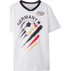 T-shirty chłopięce: T-shirt Niemcy bonprix biały z nadrukiem