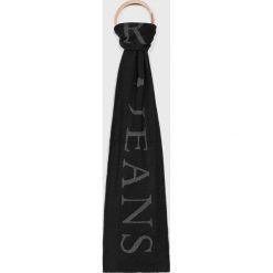 Trussardi Jeans - Szalik. Czarne szaliki męskie Trussardi Jeans, bez wzorów, z jeansu. W wyprzedaży za 139,90 zł.