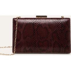 Answear - Kopertówka. Brązowe kopertówki damskie ANSWEAR, w paski, ze skóry ekologicznej, eleganckie, na ramię, małe, bez dodatków. Za 119,90 zł.