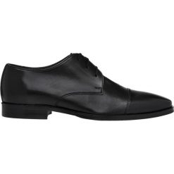 Półbuty męskie BUCN000011. Czarne półbuty męskie Giacomo Conti, bez wzorów, ze skóry, eleganckie, bez zapięcia. Za 599,00 zł.