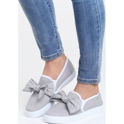 Szare Slip On Trip to Mars. Szare trampki i tenisówki damskie Born2be, bez wzorów, z tkaniny, bez zapięcia. Za 59,99 zł.