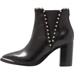 Steve Madden HIMMER Ankle boot black. Szare botki damskie skórzane marki Steve Madden, na obcasie. Za 629,00 zł.