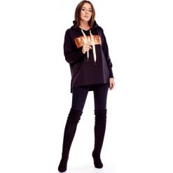 Bawełniana bluza z kapturem. Bluzy damskie Made in Poland, xl, bez wzorów, z elastanu, bez rękawów, z kapturem. Za 149,00 zł.