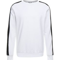 Antony Morato FELPA GIROCOLLO CON BANDE LATERALI E LOGO TAPE LUNGO LE MANICHE Bluza bianco. Białe bluzy męskie Antony Morato, l, z bawełny. Za 379,00 zł.