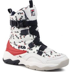 Kozaki FILA - Ray Neve Boot Wmn 1010766.1FG White. Białe kozaki damskie Fila, z materiału, sportowe, na wysokim obcasie. W wyprzedaży za 399,00 zł.
