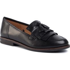 Lordsy CAPRICE - 9-24200-23 Black Nappa 022. Czarne półbuty damskie Caprice, ze skóry, bez obcasa, na obcasie. Za 299,00 zł.