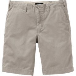 Bermudy chino Regular Fit bonprix kamienisty. Szare bermudy męskie marki bonprix, m. Za 69,99 zł.