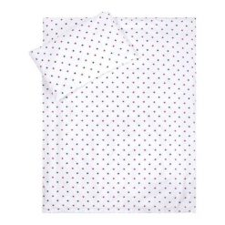 LULANDO Komplet pościeli, Gwiazdki Niebiesko-Czerwone na Białym Tle, 100x135 + 40x60 cm uniwersalny. Czerwone komplety niemowlęce Lulando, bez wzorów. Za 132,86 zł.
