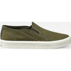 Sneakersy "Strett Slip" w kolorze khaki. Brązowe trampki męskie G-Star, z nadrukiem, z materiału, bez zapięcia. W wyprzedaży za 214,95 zł.
