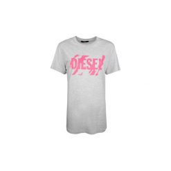 T-shirty z krótkim rękawem Diesel 00SBJR-00CZJ-912 / T-Flavia. Szare t-shirty damskie Diesel, bez wzorów, bez kołnierzyka. Za 109,00 zł.
