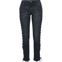 Urban Classics Ladies High Waist Skinny Denim Pants Jeansy damskie czarny. Czarne jeansy damskie marki Urban Classics, z jeansu, z podwyższonym stanem. Za 99,90 zł.