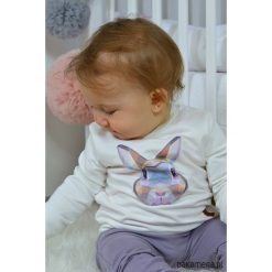 Bluzy dziewczęce: Bluza dziecięca królik fioletowy