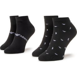 Zestaw 2 par niskich skarpet męskich EMPORIO ARMANI - 302228 0P292 00020 r. 39-46 Nero. Czarne skarpetki męskie Emporio Armani, bez wzorów, z elastanu. Za 79,00 zł.