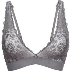 Biustonosz bralette bonprix antracytowy. Szare biustonosze bonprix, w koronkowe wzory, z koronki. Za 44,99 zł.