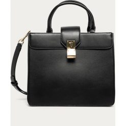 Trussardi Jeans - Torebka. Czarne torby damskie na zakupy Trussardi Jeans, w paski, z poliesteru, na ramię, bez dodatków. Za 749,90 zł.