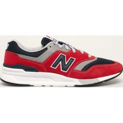 New Balance - Buty CM997HBJ. Czerwone buty sportowe męskie New Balance, ze skóry, na sznurówki. W wyprzedaży za 269,90 zł.