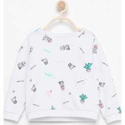 Bluza z nadrukiem kaktusów - Biały. Białe bluzy niemowlęce marki Reserved, z nadrukiem. Za 24,99 zł.