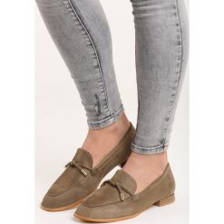 Mokasyny damskie: Khaki Mokasyny Far Far Away