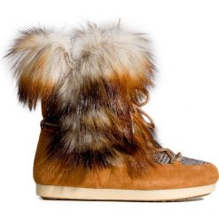 Buty MOON BOOT FAR SIDE HIGH FAUX FOX. Brązowe buty trekkingowe damskie na zimę. W wyprzedaży za 1063,00 zł.