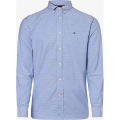 Tommy Hilfiger - Koszula męska, niebieski. Niebieskie koszule męskie TOMMY HILFIGER, m, bez wzorów, z bawełny, eleganckie, bez kołnierzyka, bez rękawów. Za 399,95 zł.