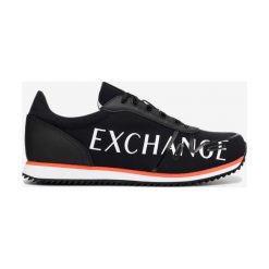 Armani Exchange Tenisówki Czarny. Czarne trampki męskie Armani Exchange, bez wzorów, z materiału, bez zapięcia. Za 557,95 zł.