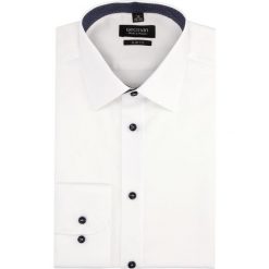 Koszula bexley 2368/2 długi rękaw slim fit biały. Białe koszule męskie Recman, m, bez wzorów, bez kołnierzyka, z długim rękawem. Za 89,99 zł.