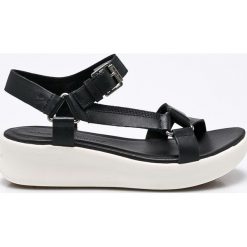 Timberland - Sandały Los Angeles Wind Sporty. Czarne klapki damskie Timberland, bez wzorów, ze skóry, bez obcasa, na obcasie. W wyprzedaży za 359,90 zł.