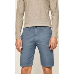 Pepe Jeans - Szorty Mc Queen. Niebieskie spodenki i szorty męskie Pepe Jeans, l, bez wzorów, z elastanu, casualowe. W wyprzedaży za 139,90 zł.