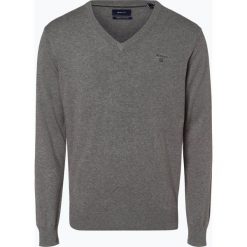 Gant - Sweter męski, szary. Szare swetry męskie GANT, xxl, bez wzorów, z bawełny, bez kołnierzyka, bez kaptura. Za 429,95 zł.