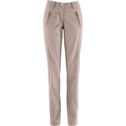 Chinosy damskie: Spodnie chino ze stretchem bonprix beżowo-szary
