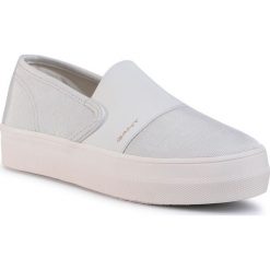 Tenisówki GANT - Leisha 20579442 Silver Gray G801. Szare półbuty damskie GANT, bez wzorów, z gumy, bez zapięcia. Za 339,00 zł.