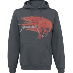 Bluzy męskie: Metallica Flaming Skull Bluza z kapturem ciemnoszary