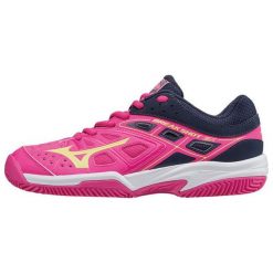 Mizuno Buty Tenisowe Break Shot Ex Cc (W) Pinkglo/Syellow/Peacoat 40.0/6.5. Różowe buty sportowe damskie marki Mizuno, bez wzorów, sportowe, tenisowe. W wyprzedaży za 249,00 zł.