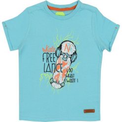 Nativo - T-shirt dziecięcy 104-164 cm. Niebieskie t-shirty męskie marki Nativo, z nadrukiem, z bawełny, z okrągłym kołnierzem. W wyprzedaży za 24,90 zł.