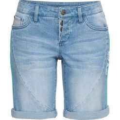 Bermudy dżinsowe bonprix niebieski "bleached”. Niebieskie szorty damskie bonprix, z jeansu. Za 109,99 zł.