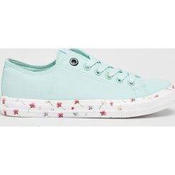 Big Star - Tenisówki. Zielone trampki i tenisówki damskie BIG STAR, bez wzorów, z gumy, na sznurówki. Za 99,90 zł.