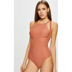 Calvin Klein Jeans - Strój kąpielowy. Różowe stroje kąpielowe damskie Calvin Klein Jeans, xs, bez wzorów, z elastanu. Za 599,90 zł.