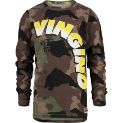 Koszulka "Jeb" w kolorze oliwkowo-brązowym. Pomarańczowe t-shirty chłopięce Vingino, z nadrukiem, z bawełny, z długim rękawem. W wyprzedaży za 72,95 zł.