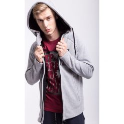 Bejsbolówki męskie: Bluza męska BLM204Z – jasny szary melanż – 4F