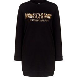 Sukienka MOSCHINO UNDERWEAR. Czarne sukienki damskie Moschino Underwear, bez wzorów, z bawełny, bez kołnierzyka, bez rękawów, maxi. Za 1010,00 zł.