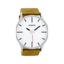Zegarek OOZOO C8550 brown/white. Białe, analogowe zegarki męskie marki Moderntime, srebrne. Za 239,00 zł.