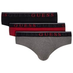Komplet 3 par slipów Guess U94G32 JR00A. Slipy męskie Guess, s, z aplikacjami, z elastanu. W wyprzedaży za 119,00 zł.