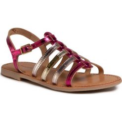 Sandały LES TROPEZIENNES - Mongue 11604 Fuchsia/Multi. Różowe sandały dziewczęce Les Tropeziennes, ze skóry, bez zapięcia. Za 239,00 zł.