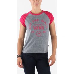 Vans Attendance Koszulka Szary. Szare koszulki damskie Vans, m, z haftami, z bawełny, bez kołnierzyka. Za 119,95 zł.