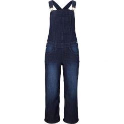 Wygodne dżinsy ogrodniczki ze stretchem WIDE bonprix ciemnoniebieski. Niebieskie jeansy damskie bonprix. Za 134,99 zł.