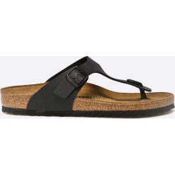 Birkenstock - Japonki. Czarne kapcie męskie Birkenstock, ze skóry. W wyprzedaży za 239,90 zł.